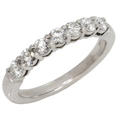 tiffany half eternity ring TIFFANY
CO. Shared-Setting Diamond Platinum Eternity Band Ring