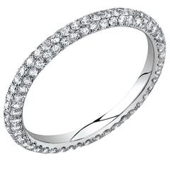 White Diamond Platinum Eternity Band Ring