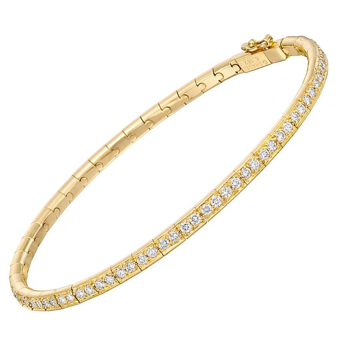 Chanel Yellow Gold Diamond Coco Crush Bracelet J11140  Rich Diamonds