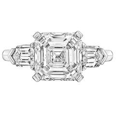Betteridge 3.51 Carat Asscher-Cut Diamond Engagement Ring