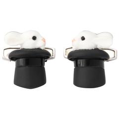 Rabbit Out of the Hat Cufflinks, by Michael Kanners