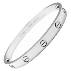 Cartier Love Gold Bangle Bracelet Size 17