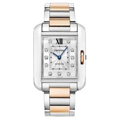 Cartier Lady's ​rose gold stainless steel Tank Anglaise automatic wristwatch