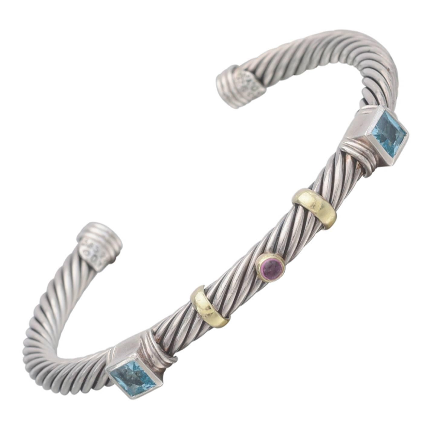 David Yurman Renaissance Multi-Gemstone Cuff bracelet