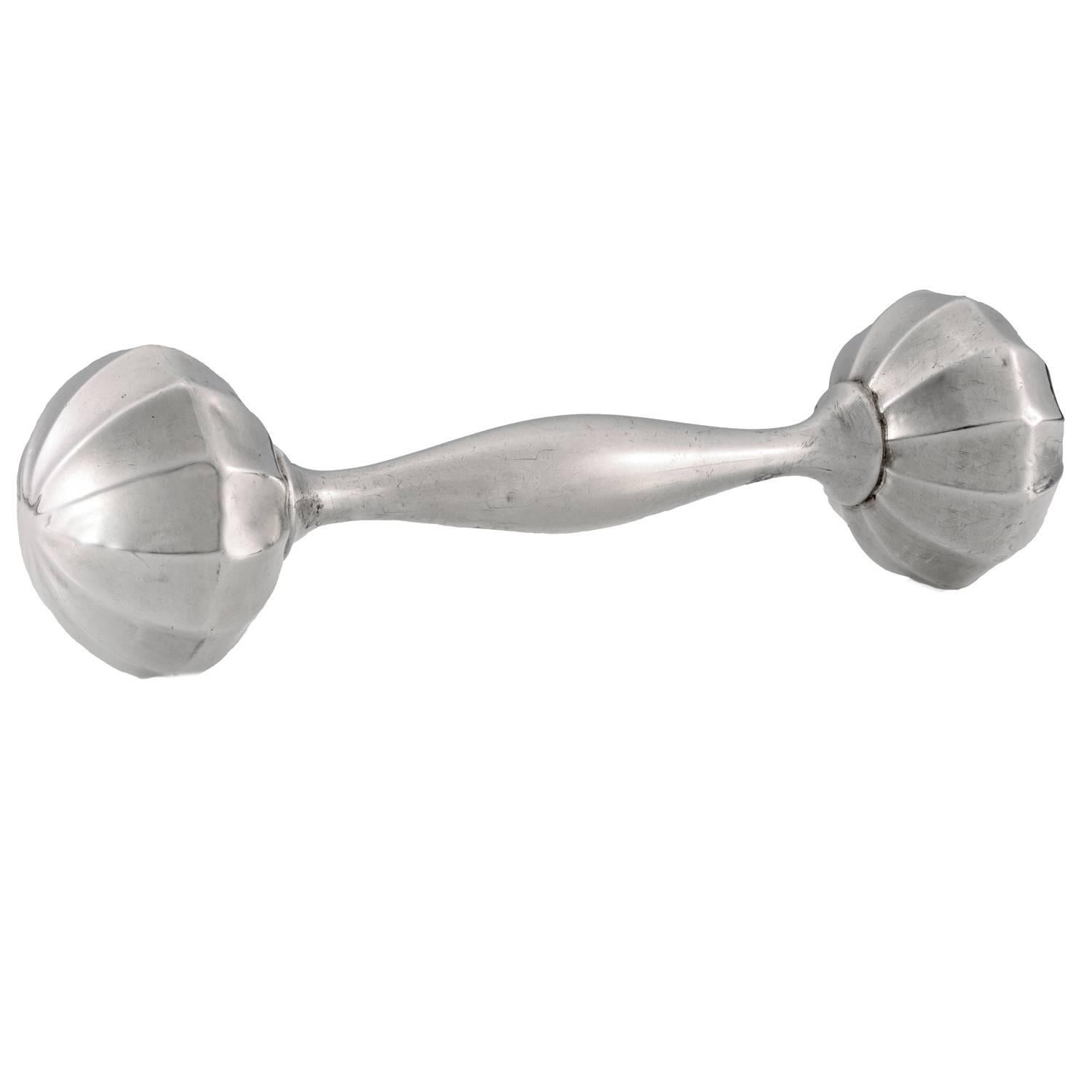 Early 20th Century Sterling Silver Baby Rattle