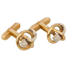 Modern Gucci Gold Nail Cufflinks Modern Gucci Gold Nail Cufflinks