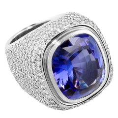 Retro Colleen B. Rosenblat tanzanite gold ring