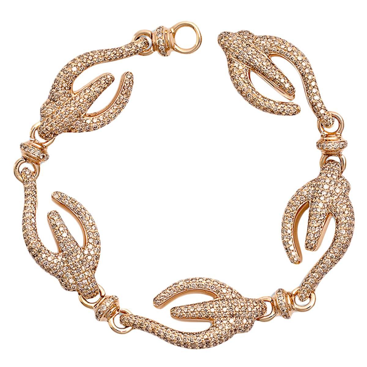 Colleen B. Rosenblat brilliant cut diamond gold bracelet