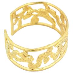 Jean Mahie Charming Monster gold cuff bracelet