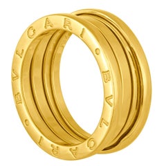 Bulgari B.zero 1 Three Band Yellow Gold Ring Size 58