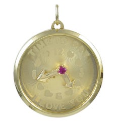"Time To Say I Love You" Gold Charm