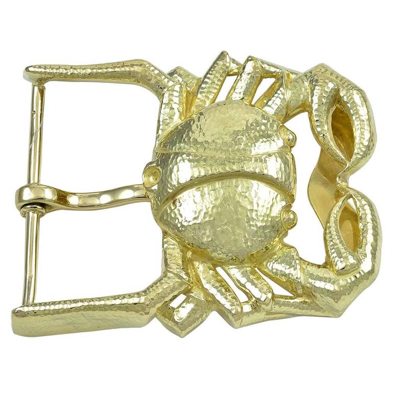 David Webb Gold Crab Belt Buckle at 1stDibs