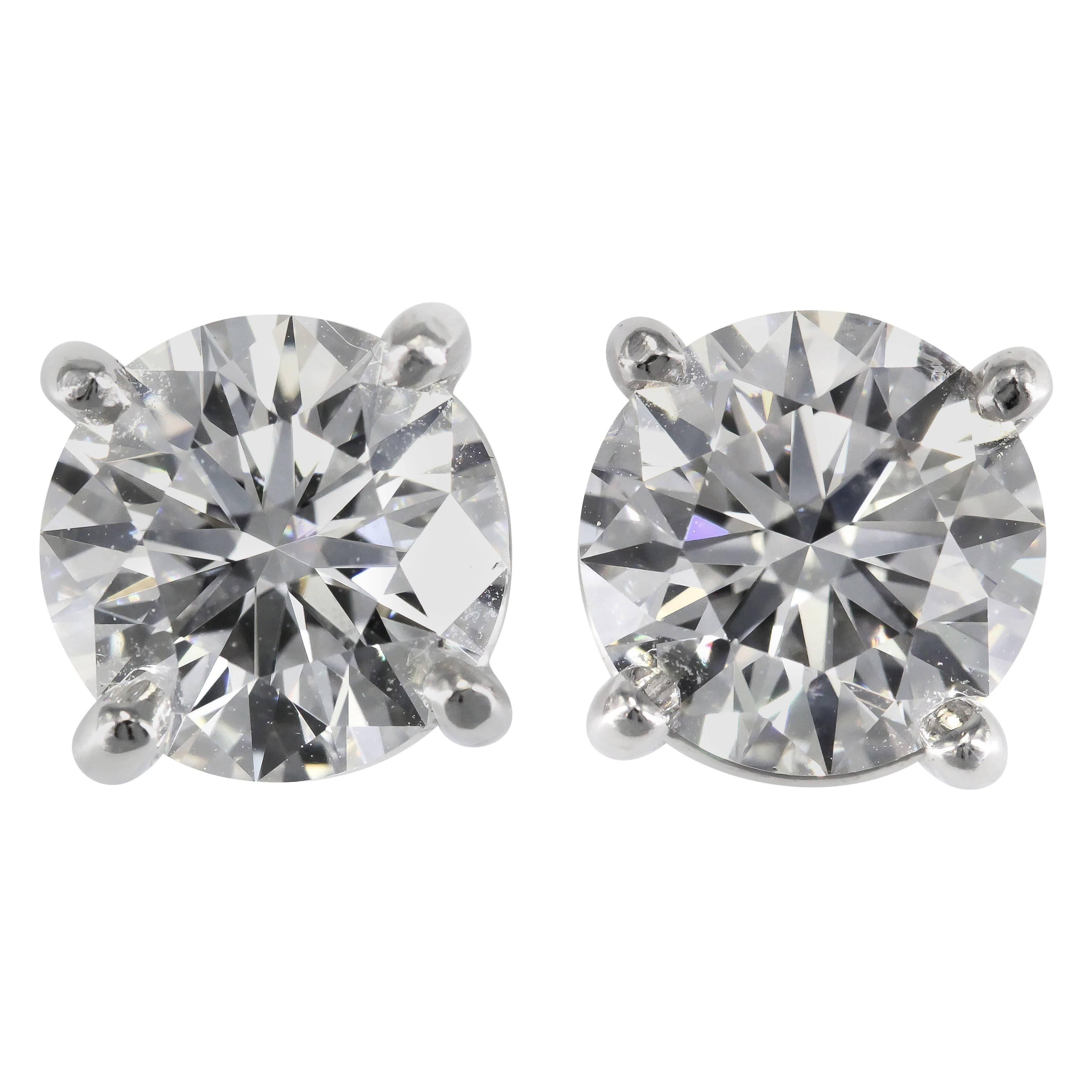 Tiffany & Co. E-VS1-VVS2 3xEX 4.63 carats Diamond Studs 