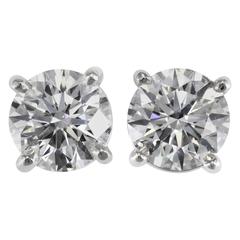Tiffany & Co. E-VS1-VVS2 3xEX 4.63 carats Diamond Studs