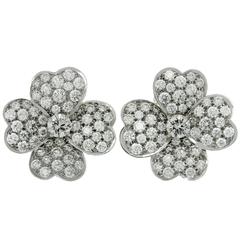 Van Cleef & Arpels Cosmos Diamond Gold Medium Earrings