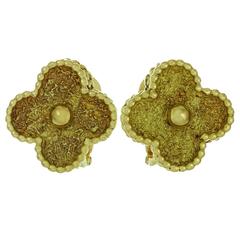 Van Cleef & Arpels Vintage Alhambra Gold Earrings