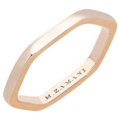 Hexagon shape gold band ring
