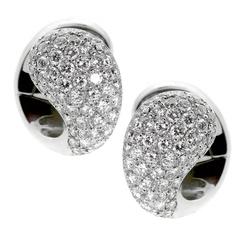 Cartier Pave Diamond Huggy Earrings