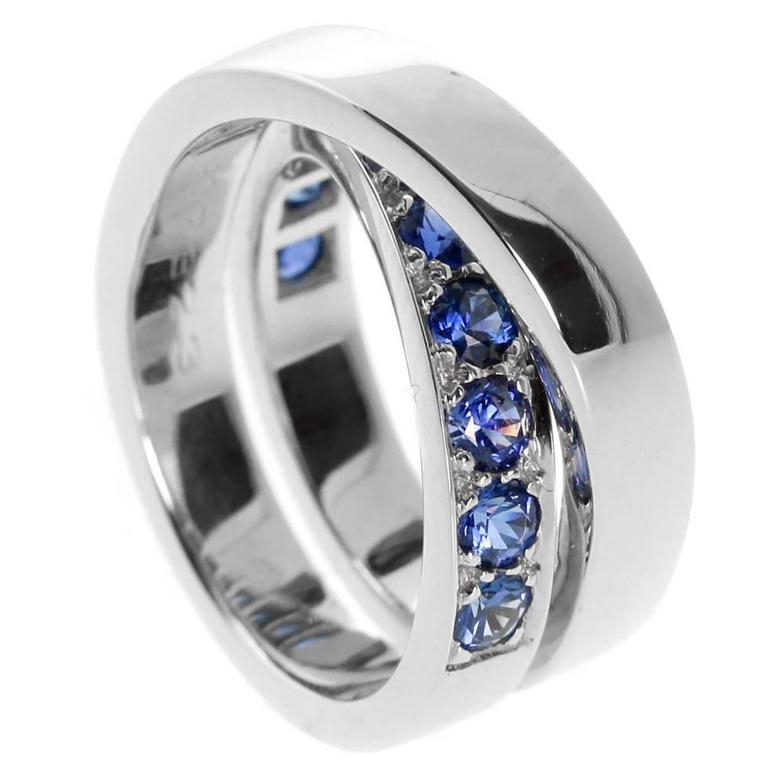 Cartier Nouvelle Vague Sapphire Bypass Ring at 1stDibs
