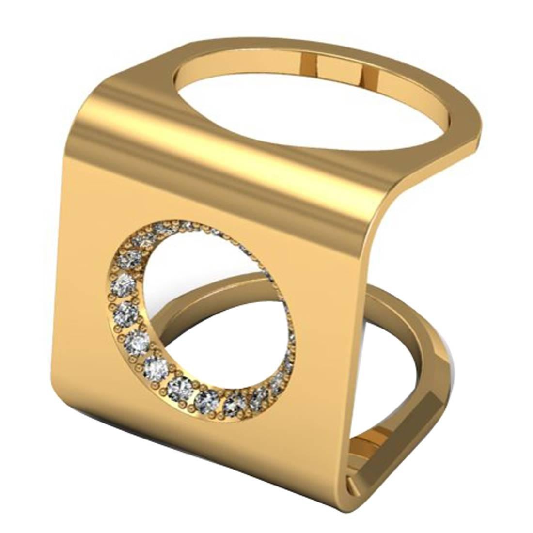 Henk Stallinga & Sparkles Diamond and Gold Ring For Sale