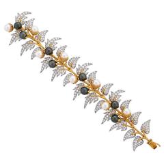 Jean Schlumberger For Tiffany & Co. Pearl and Diamond Bracelet