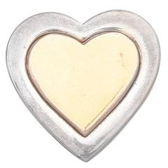 Tiffany & Co. Silver and Gold Heart Pin