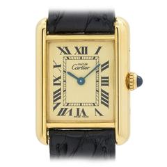 Cartier Lady’s Vermeil Tank Louis Must de Cartier Wristwatch circa 2000s