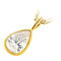 2.45 Carat Pear-Shaped Diamond Pendant