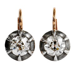 18kt Rose Gold Diamond Earrings