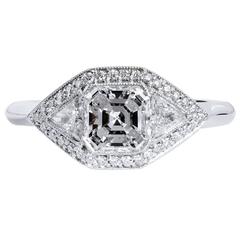 Art Deco Style GIA Diamond Ring