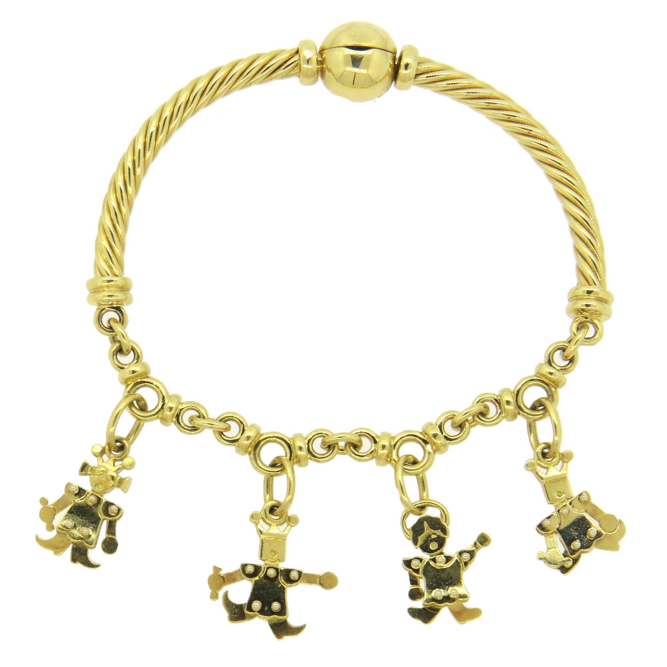 Pomellato Gold Orsetto Charm Bracelet