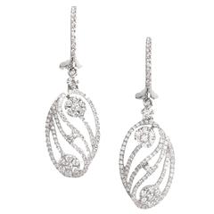 Diamond Gold Drop Earrings 9