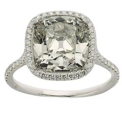 5.02 Carat GIA Cert Diamond Platinum Ring