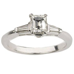 Emerald-Cut Diamond Gold Ring