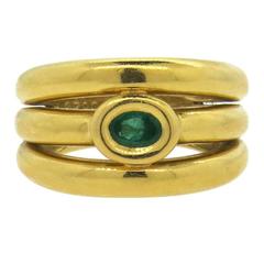 Chaumet Emerald Gold Ring