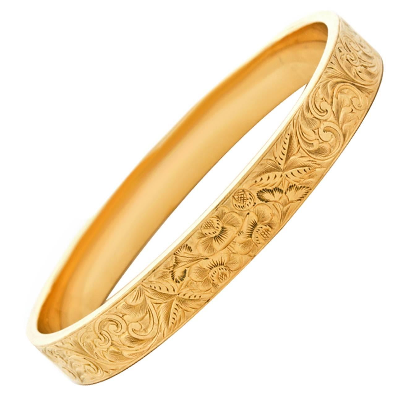 Wordley Allsopp & Bliss Gold Bangle Bracelet