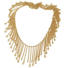 Van Cleef & Arpels Gold Graduated Fringe Link Necklace 5