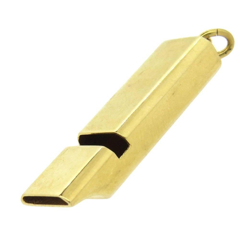 Tiffany & Co. Whimsical Gold Whistle Pendant Charm