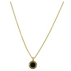 Bulgari Onyx Mother of Pearl Diamond Gold Two Sided Pendant Necklace