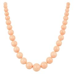 Coral Beads Diamond Necklace