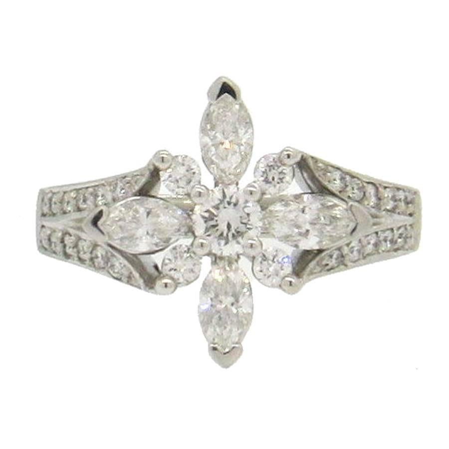 Kwiat Diamond Platinum Cluster Ring