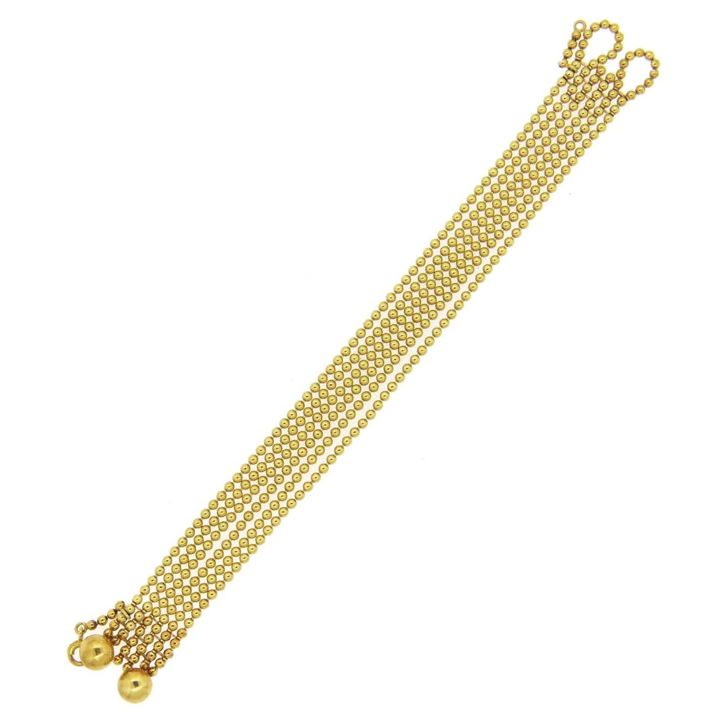 Cartier Bracelet à six rangées Draperie de Decolette en or