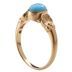 Georg Jensen Turquoise Gold Ring No. 175 