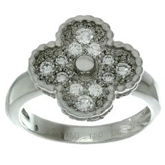 VAN CLEEF & ARPELS Vintage Alhambra Diamond White Gold Ring 5