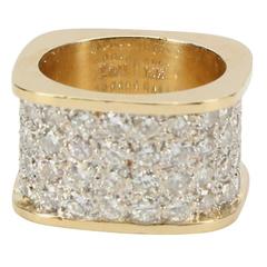 Pave Set Diamond Gold Band Ring