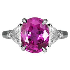 4.00 Carat Pink Sapphire Ring