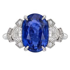 Raymond C. Yard 4.48 Carat Ceylon Sapphire Ring