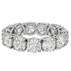 Round Brilliant GIA Cert Diamond Platinum Eternity Band Ring