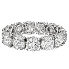 Round Brilliant GIA Cert Diamond Platinum Eternity Band Ring