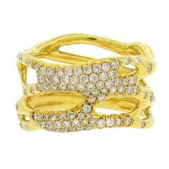 Ippolita Glamazon Diamond Gold Band Ring